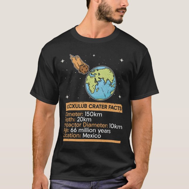 Chicxulub Crater Facts - Asteroid Space Astronomy T-Shirt (Front)