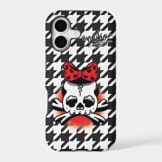 Chidori Check Dokuro Chan Black iPhone 17 Case