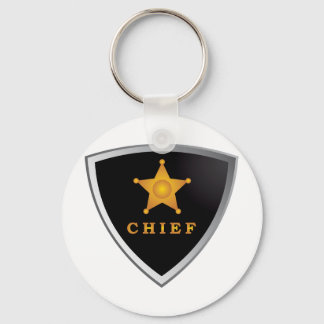 Chief badge keychain