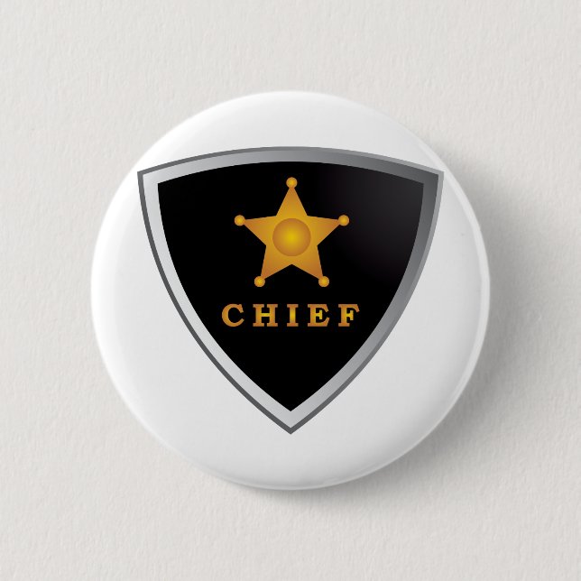 Chief badge pinback button (Front)