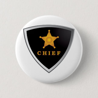 Chief badge pinback button