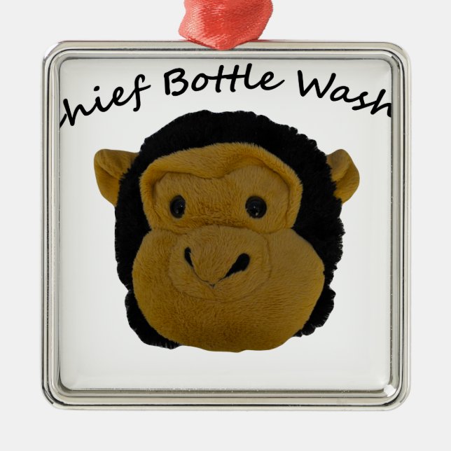 Chief Bottle Washer Metal Ornament (Front)