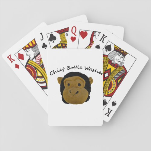 Chief Bottle Washer Playing Cards