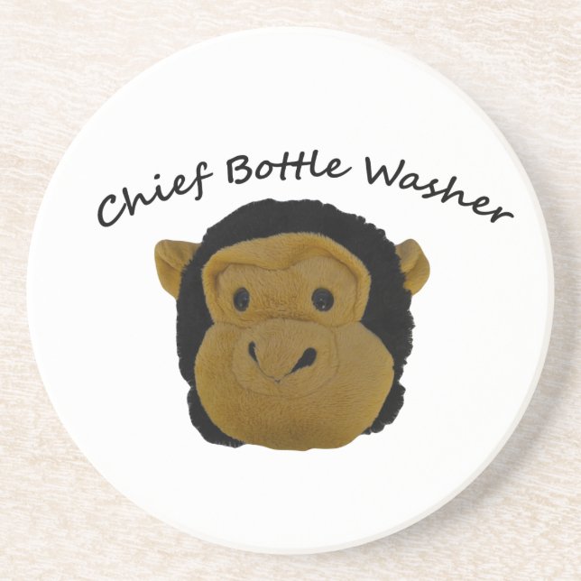 Chief Bottle Washer Sandstone Coaster (Front)
