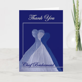 Chief Bridesmaid Wedding THANK YOU Card