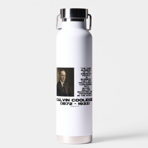Chief Business American People Business Coolidge Water Bottle