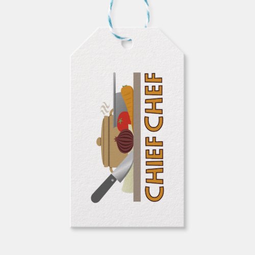 Chief Chef Illustrative Design Color Gift Tags