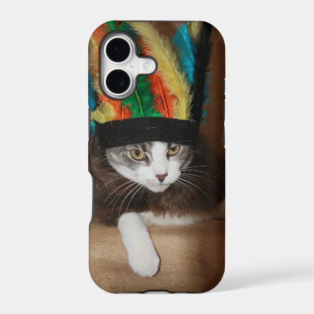 Chief Crazy Cat Iphone Case (Back)