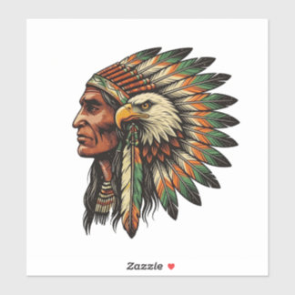 Chief & Eagle Sticker