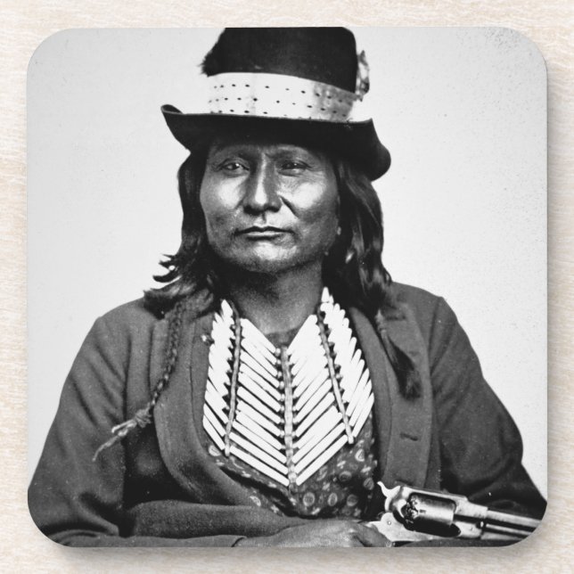 Chief Esatonyett, 1869 (b/w photo) Beverage Coaster (Front)