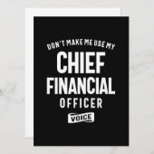 Chief Financial Officer Job Occupation Birthday (Front/Back)