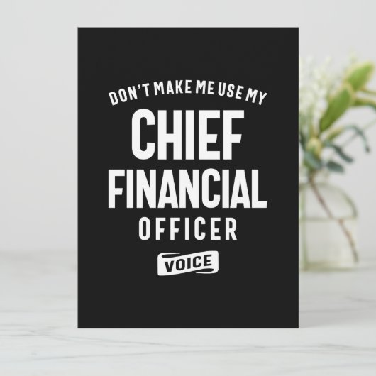 Chief Financial Officer Job Occupation Birthday (Standing Front)