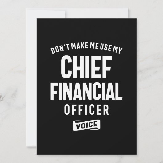 Chief Financial Officer Job Occupation Birthday (Front)