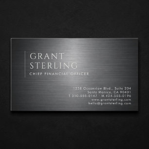 Chief Financial Officer Metallic Professional Business Card