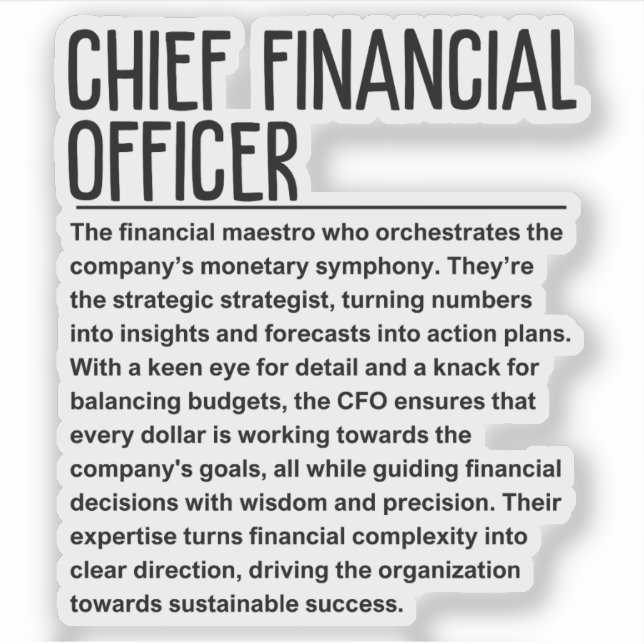 Chief financial officer sticker (Front)