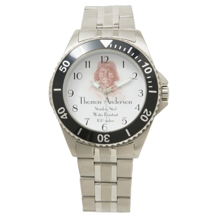 military style wrist watch