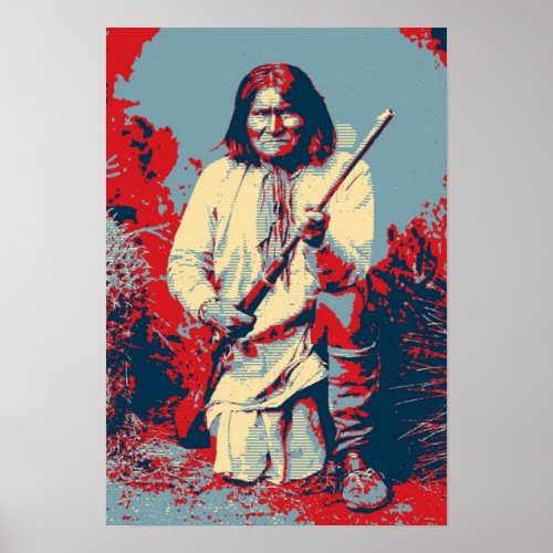 Chief Geronimo Pop Art Poster