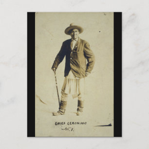 Chief Geronimo Standing Portrait 1904 Postcard