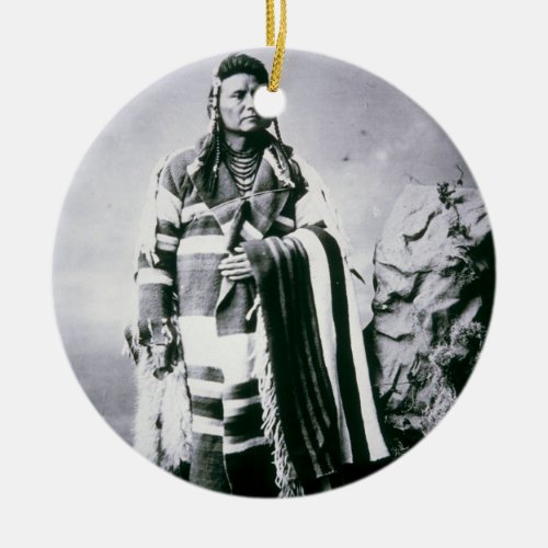 Chief Joseph 1840_1904 c1880 bw photo Ceramic Ornament