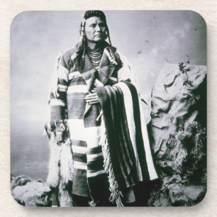 Chief Joseph (1840-1904) c.1880 (b/w photo) Coaster