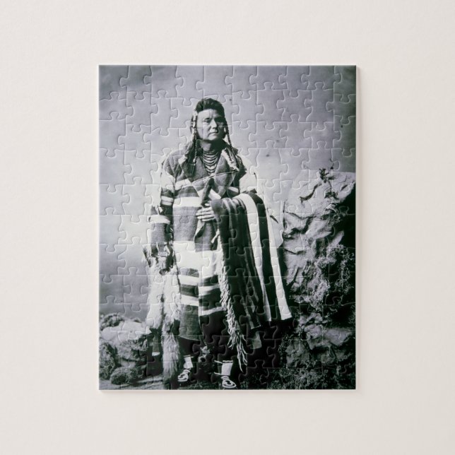 Chief Joseph (1840-1904) c.1880 (b/w photo) Jigsaw Puzzle (Vertical)