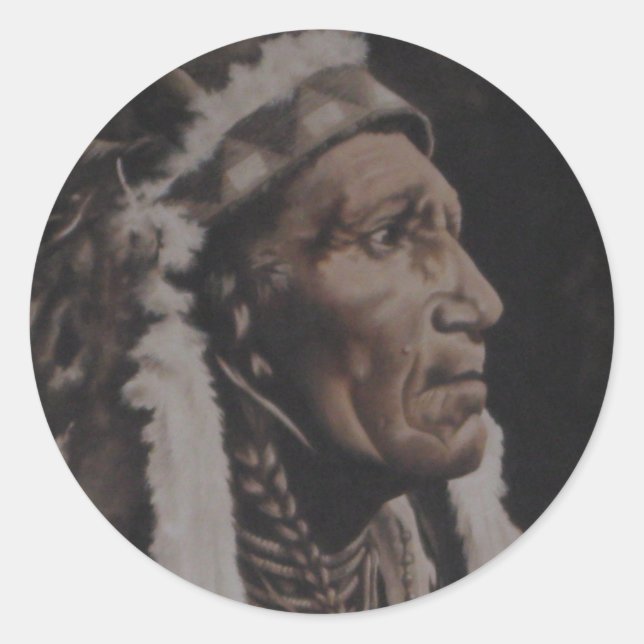 Chief Joseph Classic Round Sticker (Front)