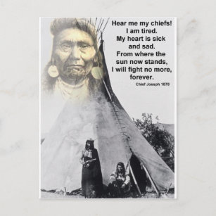 Chief Joseph hear me Postcard
