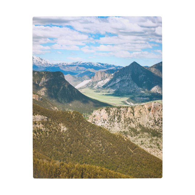  Chief Joseph Highway & snowy mountains in Wyoming Metal Print (Front)