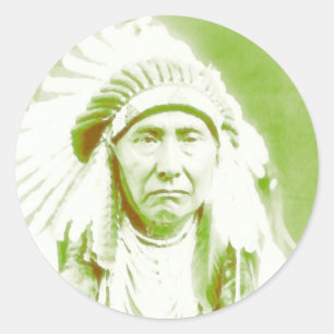 Chief Joseph Native American Leader Classic Round Sticker