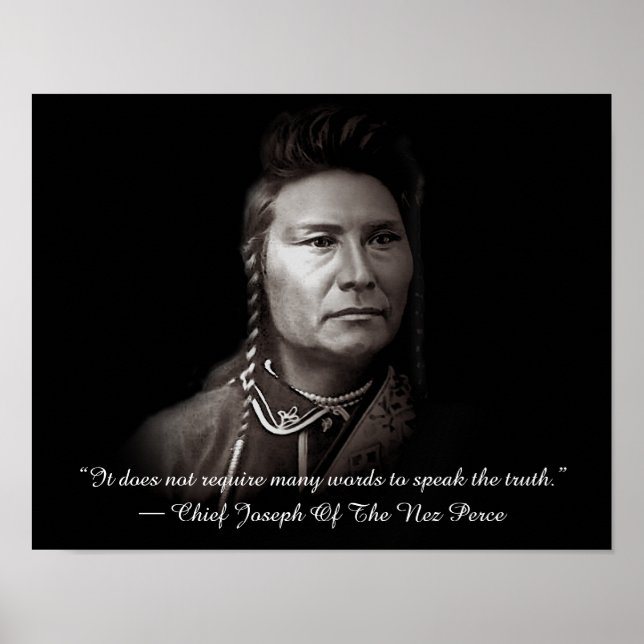 Chief Joseph of the Nez Perce American indian Poster (Front)