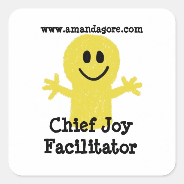 Chief Joy Facilitator Square Stickers (Front)