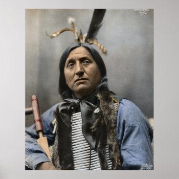 Chief Left Hand Bear 1898 Vintage Poster by scenesfromthepast at Zazzle
