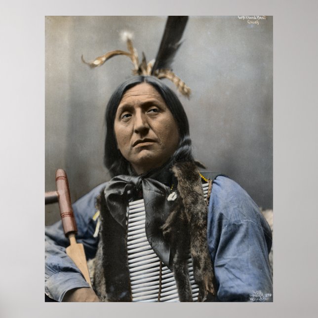 Chief Left Hand Bear 1898 Vintage Poster (Front)