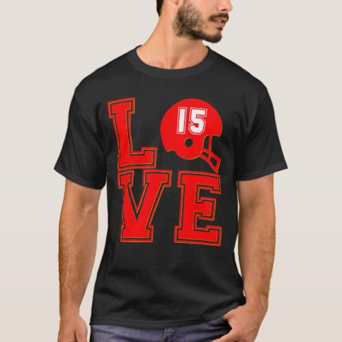 Chief Love Kansas City Football Pajamas T_Shirt