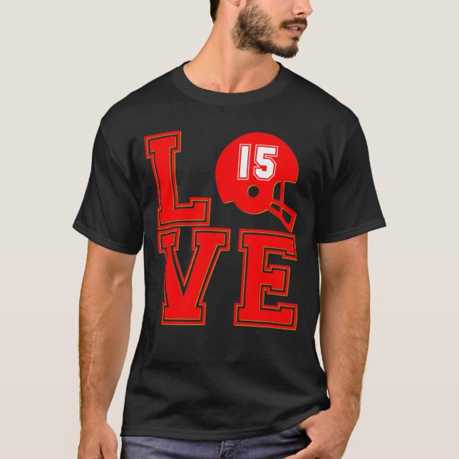 Chief Love Kansas City Football Pajamas T-Shirt (Front)