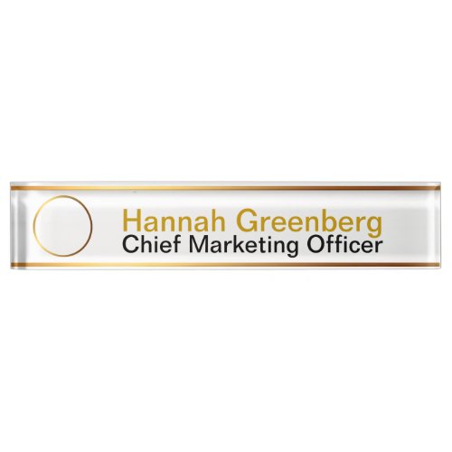 Chief Marketing Officer Gold Desk Name Plate 3