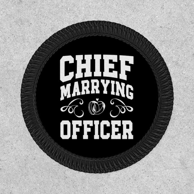 Chief Marrying Officer - Wedding Officiant Designs Patch (Front)