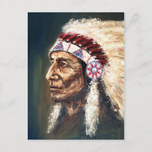 Chief,Native American Postcard