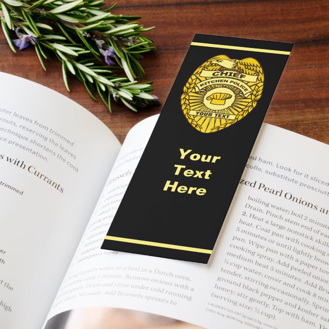 Chief Of Kitchen Police Badge Bookmarks (Book)