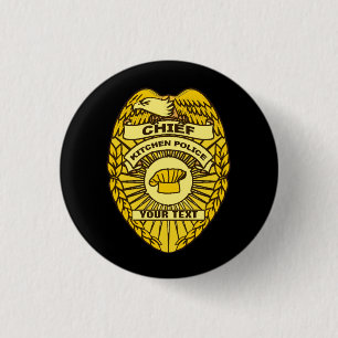 Chief Of Kitchen Police Badge Button
