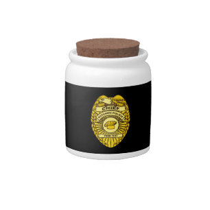 Chief Of Kitchen Police Badge Candy Jar