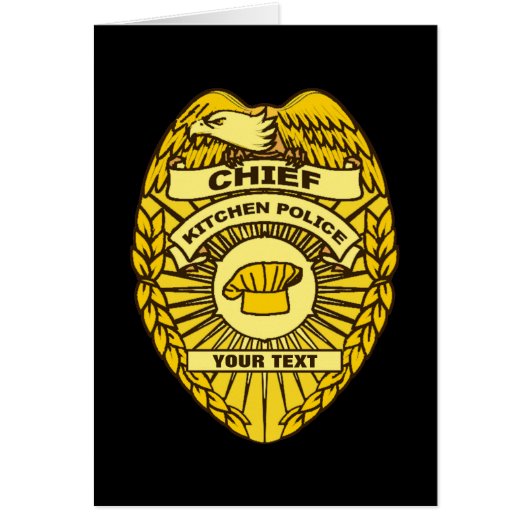 Chief Of Kitchen Police Badge Cards (Front)