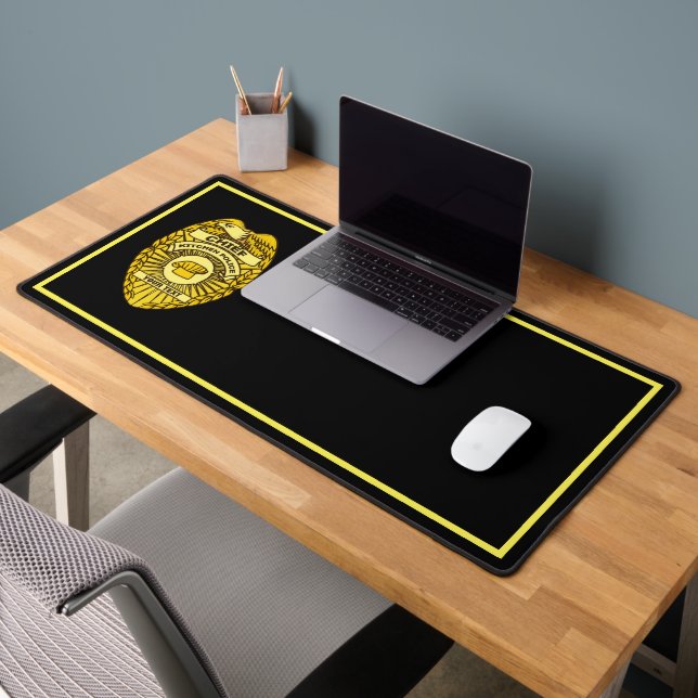 Chief Of Kitchen Police Badge Desk Mat (Office 2)