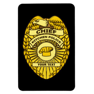 Chief Of Kitchen Police Badge Magnet