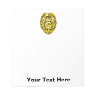 Chief Of Kitchen Police Badge Notepad