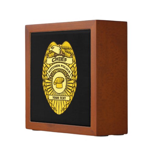 Chief Of Kitchen Police Badge Pencil Holder