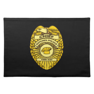Chief Of Kitchen Police Badge Placemat