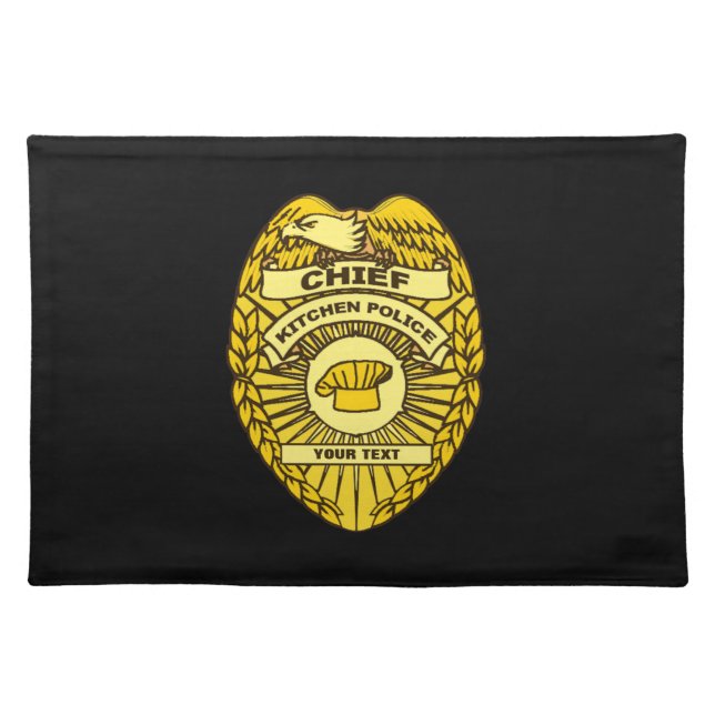 Chief Of Kitchen Police Badge Placemat (Front)