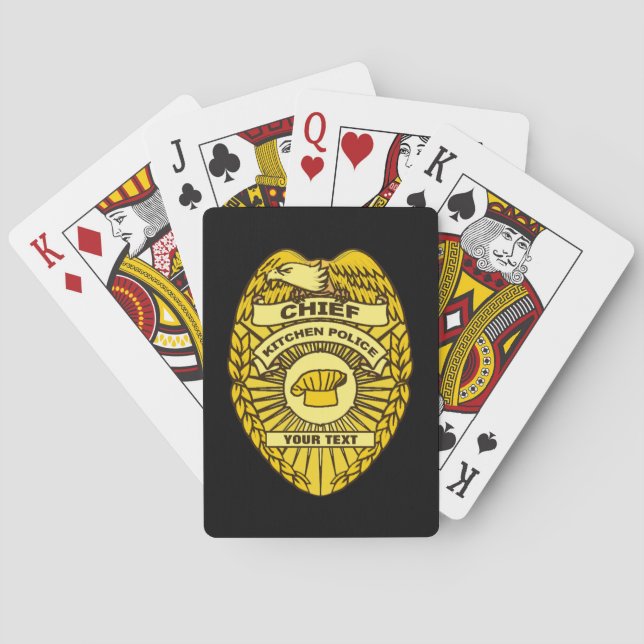 Chief Of Kitchen Police Badge Poker Cards (Back)