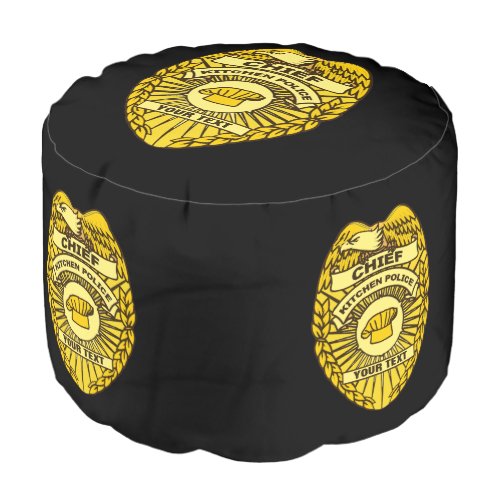 Chief Of Kitchen Police Badge Pouf